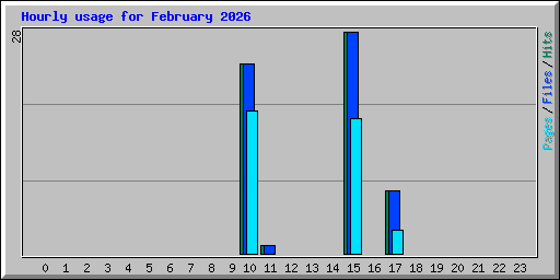 Hourly usage for February 2026