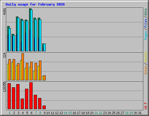 Daily usage for February 2026