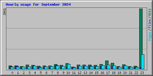 Hourly usage for September 2024