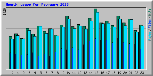 Hourly usage for February 2026