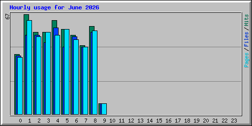 Hourly usage for June 2026