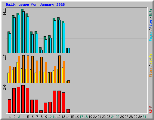 Daily usage for January 2026