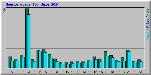 Hourly usage for July 2024