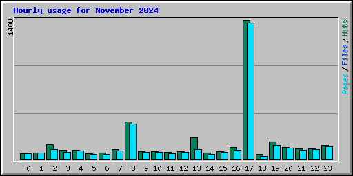 Hourly usage for November 2024