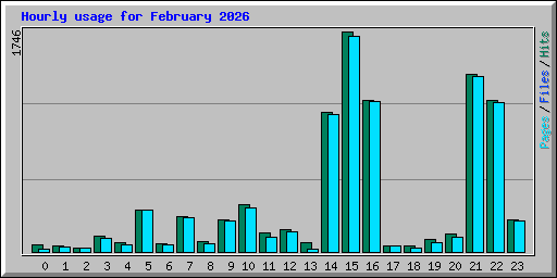 Hourly usage for February 2026