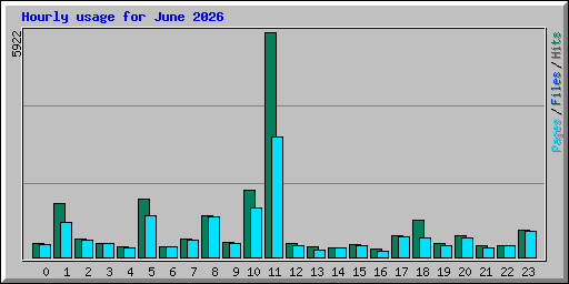 Hourly usage for June 2026